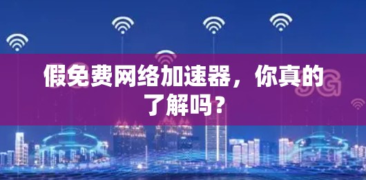 假免费网络加速器，你真的了解吗？