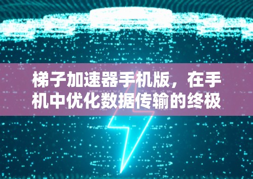 梯子加速器手机版，在手机中优化数据传输的终极秘籍