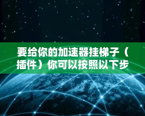 要给你的加速器挂梯子（插件）你可以按照以下步骤操作
