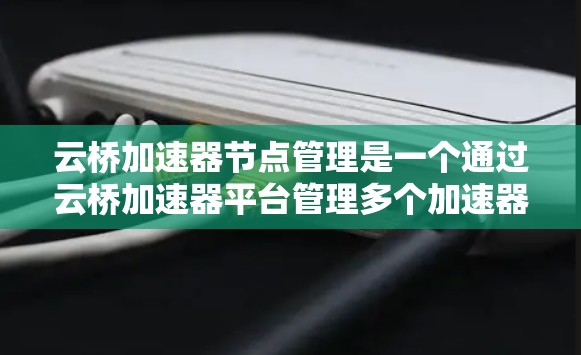 云桥加速器节点管理是一个通过云桥加速器平台管理多个加速器的流程。以下是详细的步骤说明 云桥加速器节点管理是一个通过云桥加速器平台管理多个加速器的流程。以下是详细的步骤说明